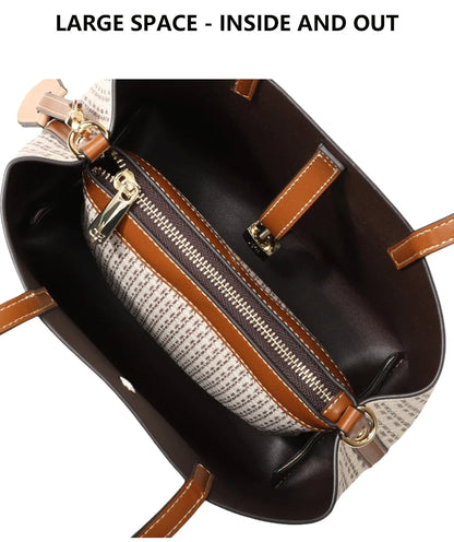 CH Women's Large Capacity Handbag Daily Commuting High-end Versatile PU Material Letter Printed Design Women's Crossbody Bag