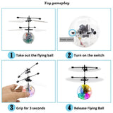 LED Light Suspension Crystal Ball Infrared Induction RC Gesture Control Colorful Glowing Toys Unique Gift for Kids