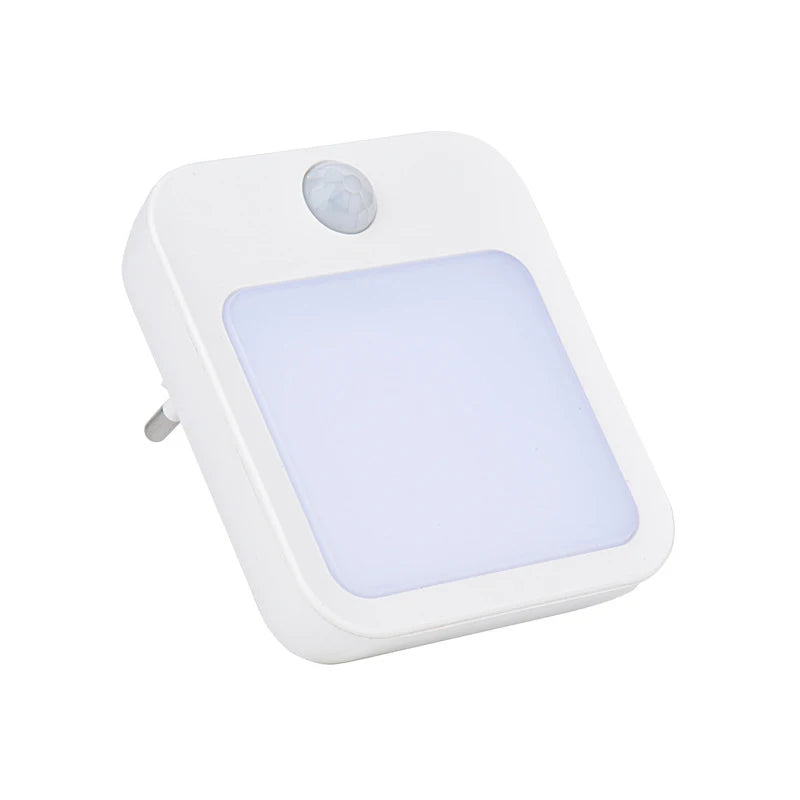 Luz nocturna con sensor de movimiento y luz LED, enchufe europeo, luz nocturna inalámbrica para niños, mesita de noche y dormitorio.