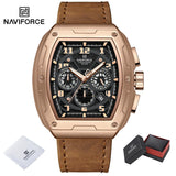 NAVIFORCE Luxury Brand Men's Sports Watch Quartz 24-Hour Chronograph Waterproof Male Wristwatches Date Display Clock Reloj Hombre