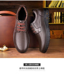 Hot Sale Men Genuine Leather Casual Shoes Soft Sole Lace-up Luxury Brand Middle-aged Old Man Dad Lightweight Loafers Shoes
