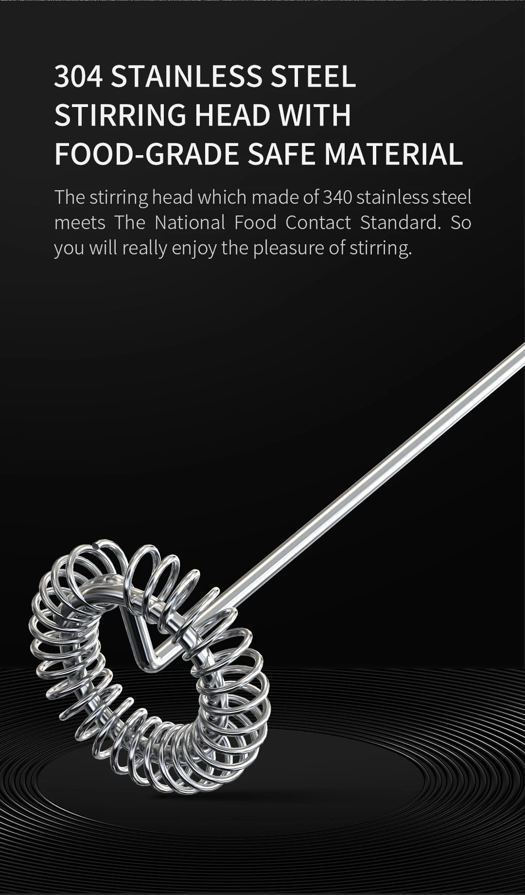 Electric Milk Frother Coffee Frother USB-C Rechargeable Electric Whisk Powerful Mini Drink Mixer