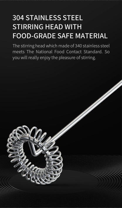 Electric Milk Frother Coffee Frother USB-C Rechargeable Electric Whisk Powerful Mini Drink Mixer