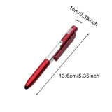 Newest 4-In-1 Multifunction Ballpoint Pen LED Light Fold Phone Holder Night Read Writing Pencil Office School Student Stationery