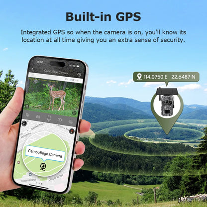 INQMEGA4G 2K 5MP PIR Motion Activated  Trigger Time Night Vision IP66 Hunting Trail Wildlife Battery Solar Camera Forest