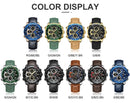 New NAVIFORCE Watches for Men Leather Mens Military Sport Waterproof Watch Quartz WristWatch Chronograph Male Clock