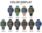 New NAVIFORCE Watches for Men Leather Men's Military Sport Waterproof Watch Quartz Wristwatch Chronograph Male Clock