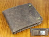 Luxury Handmade 100% Genuine Leather Men Wallet Purse Short Money Clip with Coin Pocket Male Money Bag Multi-Card Wallet Vintage