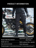 SFK New Black Motorcycle Pants Riding Men Equipment Summer Breathable Trousers With CE Protection Armor Wearing Gears Accessories