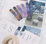 2pcs Forest Landscape Magnetic Bookmark For Pages Books Readers