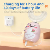 Children U-shaped Electric Toothbrush 360 Degrees Smart Cartoon Kids Silicone Toothbrush Automatic Rechargeable Sonic Toothbrush
