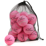 12pcs Tennis Balls with Mesh Carry Bag Practice Ball High Elasticity Pet Dog Playing Balls Outdoor Training Sports Rubber Tennis
