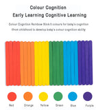 Early Learning Cognitive Rainbow Stick, Children's Color Matching Puzzle, Math Enlightenment, Puzzle Games, Montessori Block Toy