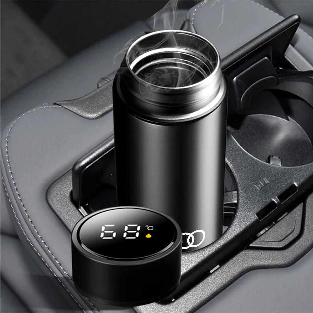 1pc Thermos Bottle Smart Cup With Temperature Display 304 Stainless Steel Vacuum Insulated Intelligent Cup For Audi S Line A1 A2