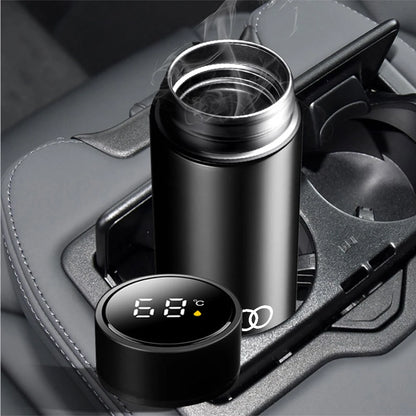 1pc Thermos Bottle Smart Cup With Temperature Display 304 Stainless Steel Vacuum Insulated Intelligent Cup For Audi S Line A1 A2