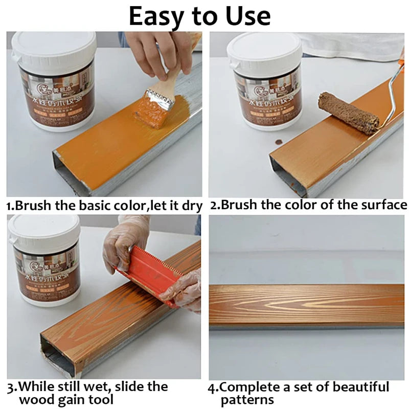 6Pcs 7 Inch Graining Painting Tool Wood Texture Paint Roller Wood Pattern Tools For Wall Room Art Wood Grain Tool Set