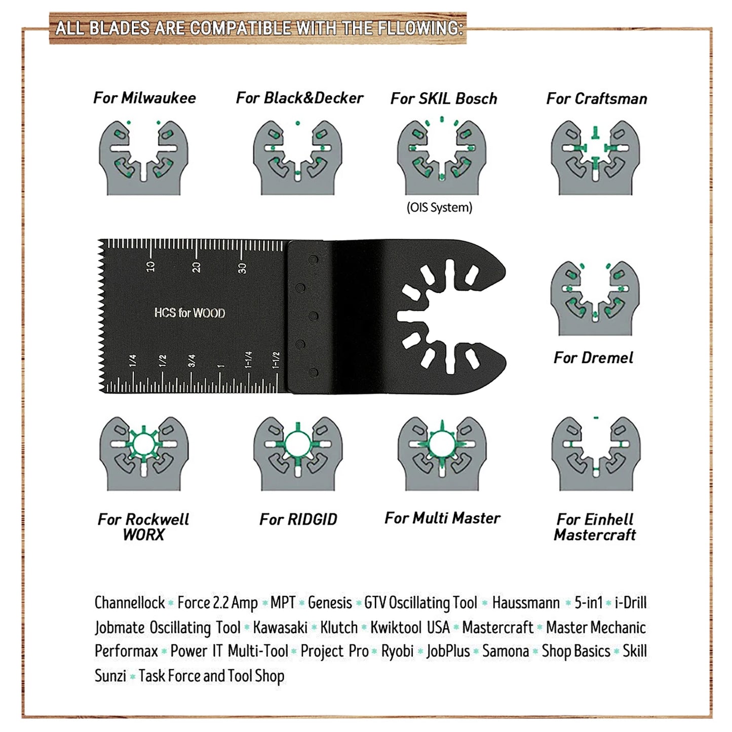 10/60/100Pcs Oscillating Saw Blade Multi Tools Blades Multi-Function Renovator Cutter Blade For Wood Metal Fast Cutting Blade