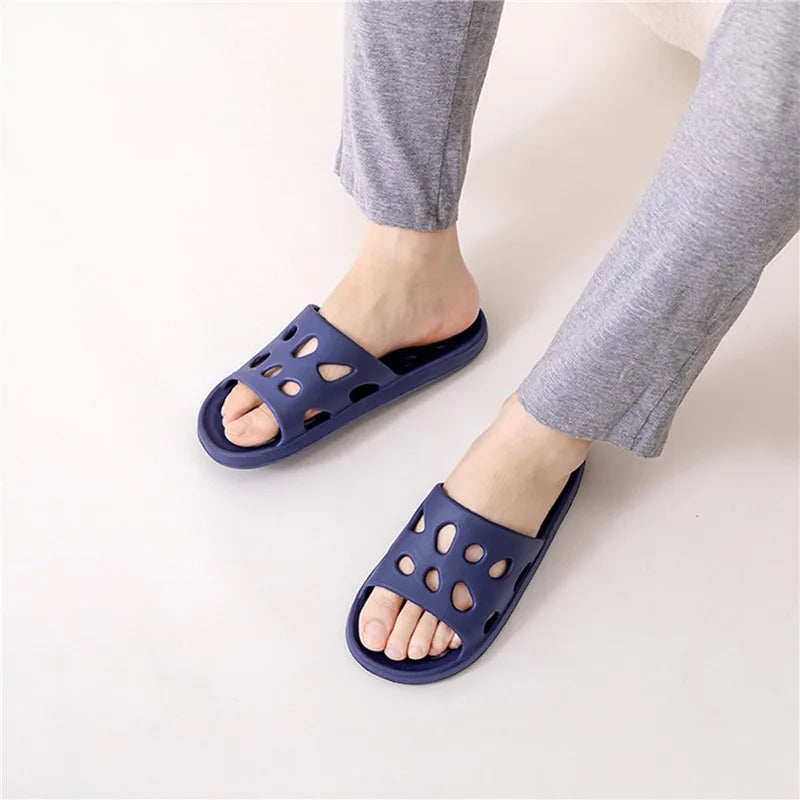 Summer Fashion Slippers Women's Shoes Cloud Slippers For Men Home Flat Sandals Massage Flip Flops Couples Bathroom Indoor Slides