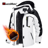 MAGCOMSEN Women's Warm Winter Fleece Lined Hooded Jackets Snowboard Coats Waterproof Ski Jacket Snow Hiking Outdoor Parkas