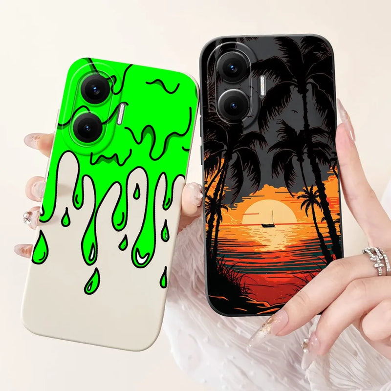 For Xiaomi Poco F7 Phone Cover For Redmi Turbo 4 Pro 5G Case Silicone Cute Cartoon Fashion Luxury Love Shockproof Bumper Funda
