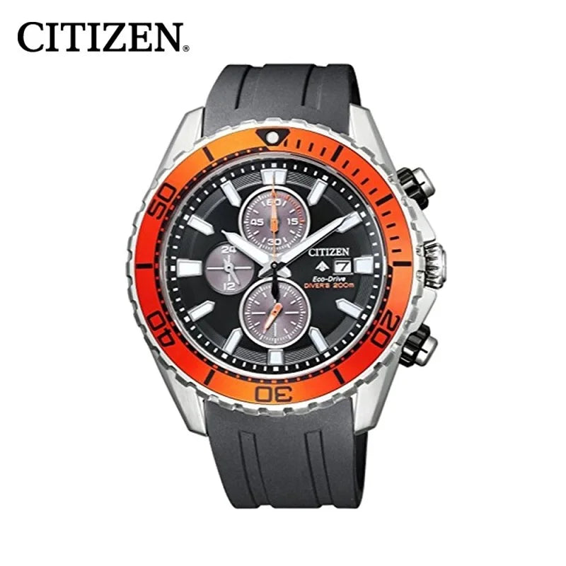Citizen Mens Watches for Men Top Brand Luxury Silicone Sport Watch Men Quartz Date Clock Waterproof Wristwatch Chronograph