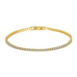 Pulsera de tenis de 16 cm a 19 cm con circonitas de 2 mm, regalo de aniversario, joyería de plata de ley 925 auténtica.