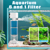 Aquarium Filter Pump Fish Tank Submersible Silent Air Oxygen Aerator Internal Water Pump Aquarium Air Pump Wave Maker 220v
