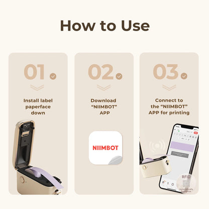 Niimbot D110/D11/H1S Mini Thermal Label Printer Portable Paper Maker Wireless Sticker Machine Inkless Labeller for Office Home