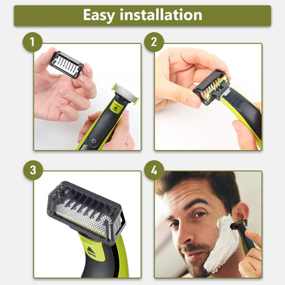 Peine guía de protección ajustable Brangdy para afeitadora eléctrica One Blade QP2520 QP2630 QP2724 QP2834, kit de repuesto de 14 pulgadas de longitud