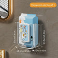 Wall-Mounted Wet Wipe Dispenser, Self-Adhesive Plastic Holder, with Large Opening, for Bathroom Tissue Storage Box Organizer
