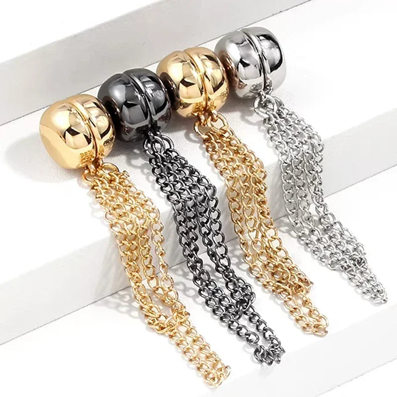 DIY Sewing Supplies Hooks Chain Magnetic Buckle Exquisite Brooch Buckles Roll Up Pants Legs Alloy Change Shorts Trouser Legs
