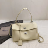 Casual Large Capacity Lychee Pattern Single Shoulder Slant Cross Bag Versatile Underarm Bag Simple Stylish Tote Bag