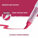 9pcs/Box Mix Color Acrylic Markers Set Art Rock Painting Pens Kids Gift Graffiti For Stone Glass Book Shoes DIY Craft Supplies