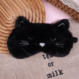 1Pc Cute Cartoon Cat Plush Sleeping Eye Mask Comfortable Sleep Mask Sleep Aid Traveing Home Shading Light Eye Cover Eyeshade