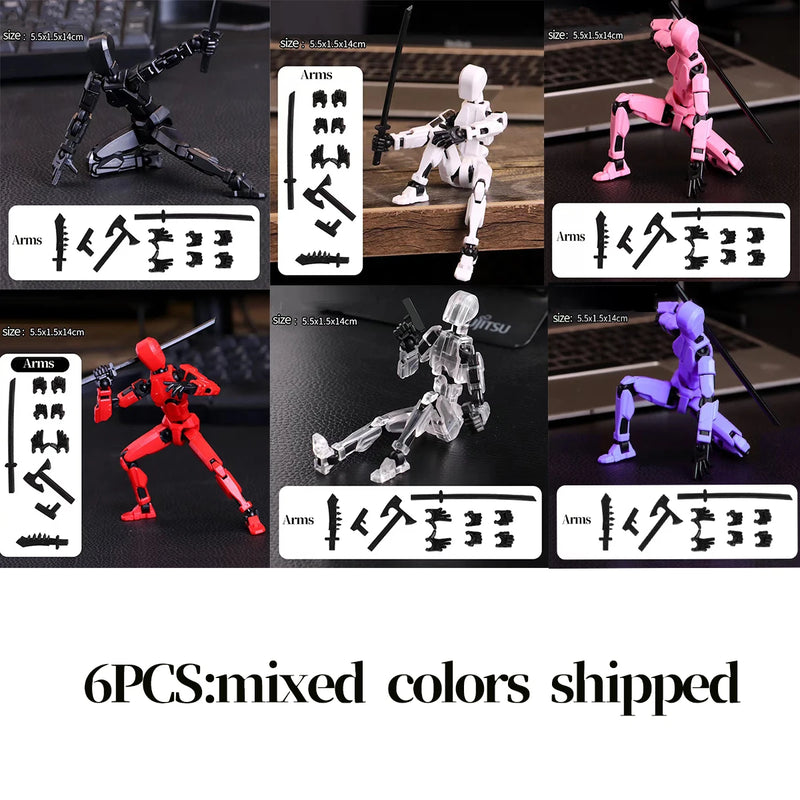 DIY 13 Action Multi-Jointed Movable Shapeshift Robot 3D Printed Mannequin Dummy Action Model Home Decor Figurines for Children
