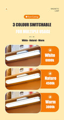 Remote LED Desk Lamp Magnetic Hanging Night Light USB Rechargeable Table Lamp 3 Colors Reading Light For Cabinet Closet Wardrobe