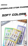 4 Colors/box Kawaii Glitter Highlighter Pen Pastel Fine Pastel Highlighter Marker Scrapbook Painted Stationery School Supplies