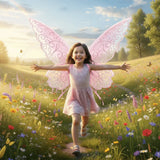Fantasy Colorful Butterfly Fairy Wings Organza Sparkle Cosplay Wings Handmade Elf Wings Costume for Adult Kid