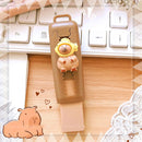 Kawaii Push Pull Capybara Eraser Soft School Supplies Clean Mess Free Stationary Office Student Rubber Eraser For Kids Gift