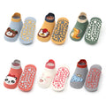 6 Pairs Kids Cotton Socks Cute Cartoon Animal Pattern Comfortable Breathable Baby Non-slip Floor Socks 