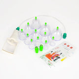 12Pcs Vacuum Cupping Sets with Pumping Gun Suction Cups Back Massage Body Cup Detox Anti Cellulite Cans Healthy Care Jars