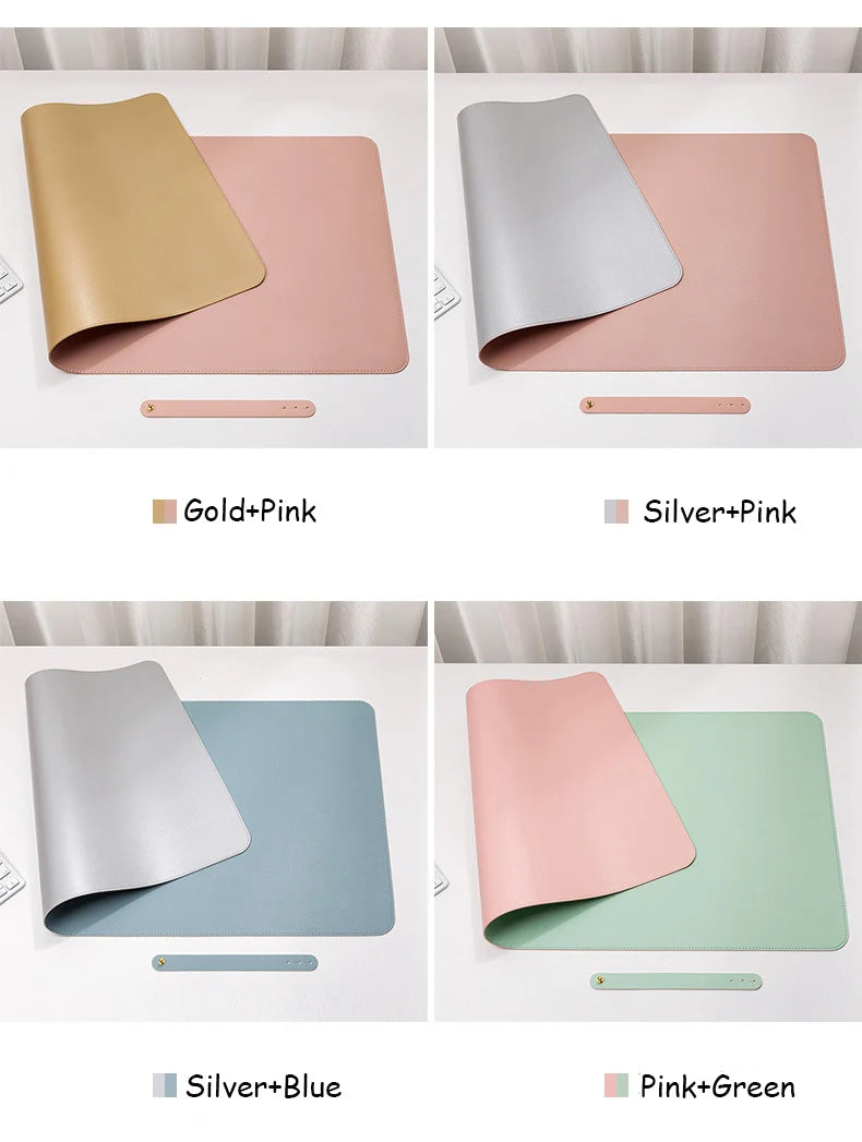 Alfombrilla protectora de escritorio de oficina de gran tamaño de PU, impermeable, para ratón, teclado de escritorio, alfombrilla de ratón para juegos, accesorios para PC