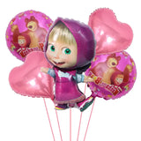 Disney Mashas and Bear Balloon Set, Cartoon Decoration, Birthday Party Supplies, Baby Shower Decor, Toddler Toy Gift, Kids 