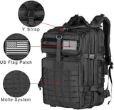 QT&amp;QY 45L Man Tactical Backpacks HkingTraveling Bags Survival Outdoor 3P Assault Pack EDC Molle Pack for Trekking Hunting Bag