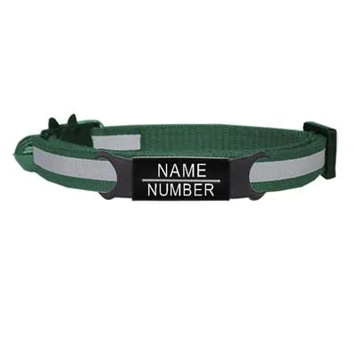 Reflective Cat Safety Buckle Collar Adjustable Custom Personalized ID Free Engraving Nylon Puppy Kittens Necklace