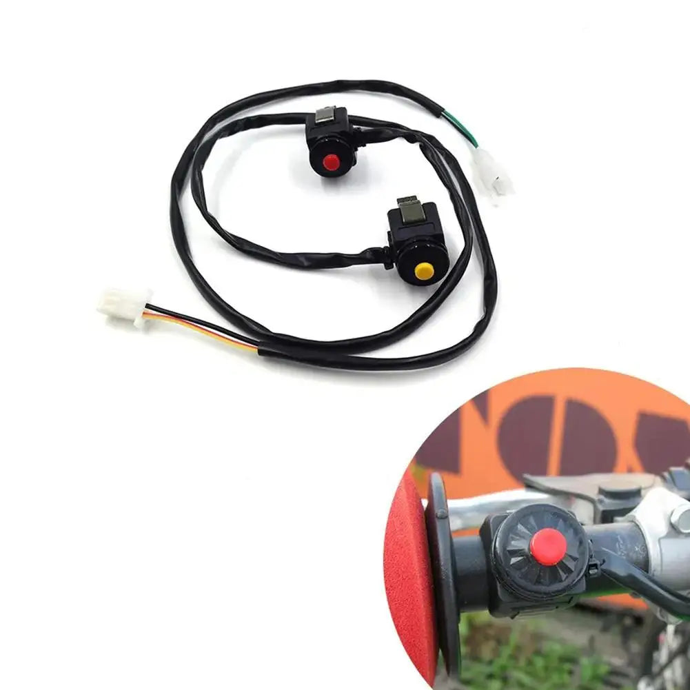 Universal Motorcycle Kill Stop Switch Red Push Button Horn Starter Dirt Bike ATV UTV Dual Sport For 22mm Handlebar Mounted Bars