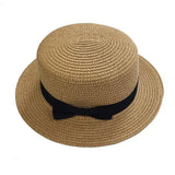 High Quality Flat Top Boater Sun Hat Straw Hat For Men & Women Summer Travel & Beach With Wide Brim UV Protection