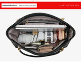 FOXER Genuine Leather Lady's Handbag Elegant Luxury Design Women Shoulder Bag Large Capacity Tote Bag Best Gift for Mom, Wife