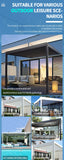 Sistema de toldo de techo de pérgola de vidrio retráctil de aluminio con apertura motorizada y cubierta eléctrica ajustable para terraza. Techo de pérgola para exteriores.