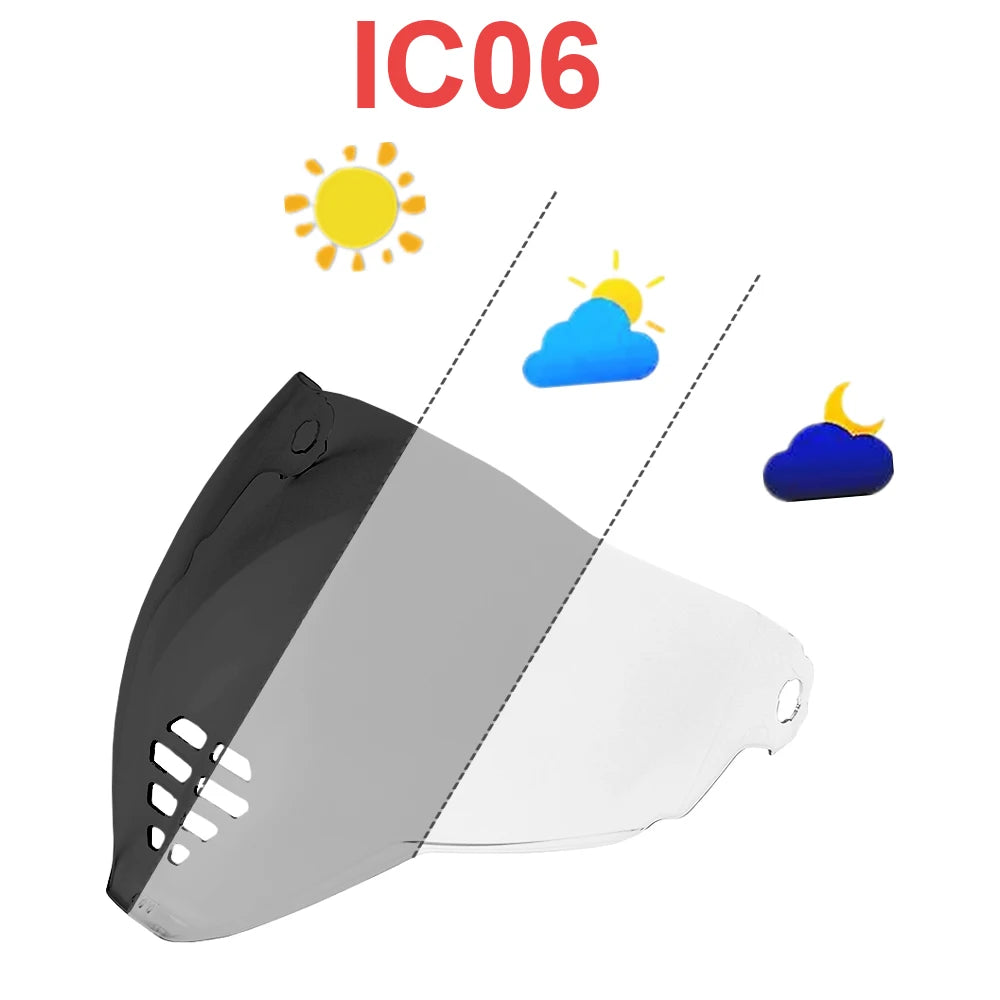 Airflite Visor for ICON Airflite IC06 Face Shiled Lens Uv Protected Viseiras Capacete Moto Motorcycle Helmet Accessories